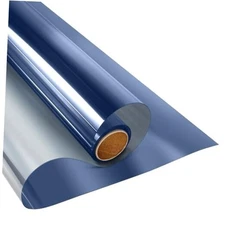 KESPEN Window Film One Way Daytime Privacy 35.4 Inch X 32.8 Feet Blue-silver