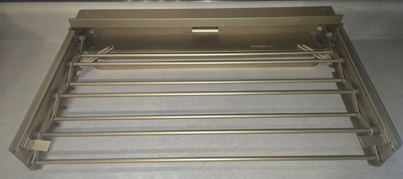 Vintage In Wall Mounted Clothes Drying Rack  Retractable Towel Rack. HTF RARE