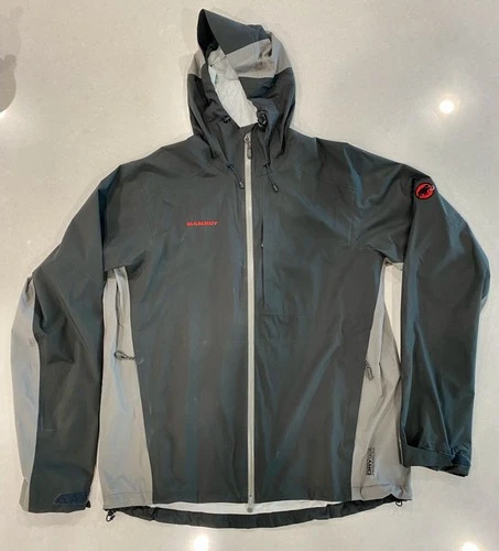Mammut Hooded Technical Hiking Jacket Mens 2XL Black / Grey Shell Swiss Design - product listing photo