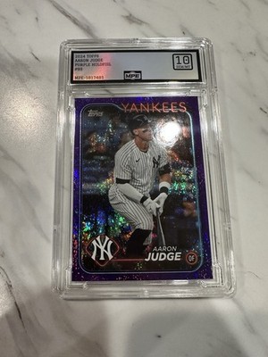 Topps 2024 Series 1 Aaron Judge Purple Holofoil #99 /799 MPE 10