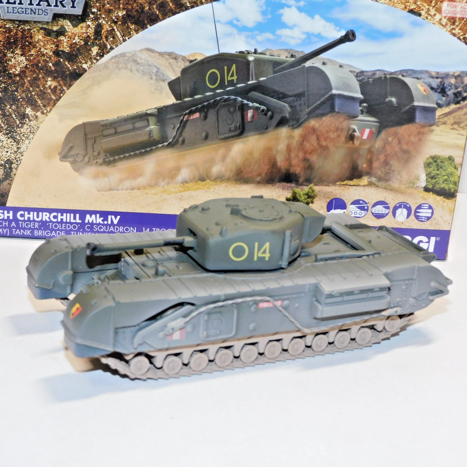 CORGI BRITISH CHURCHILL MK IV TANK TUNISIA 1943 1/50 CC60113