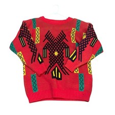 Vintage 80s 90s Ultimate by Sheridan Crew Neck Sweater Colorful Large 