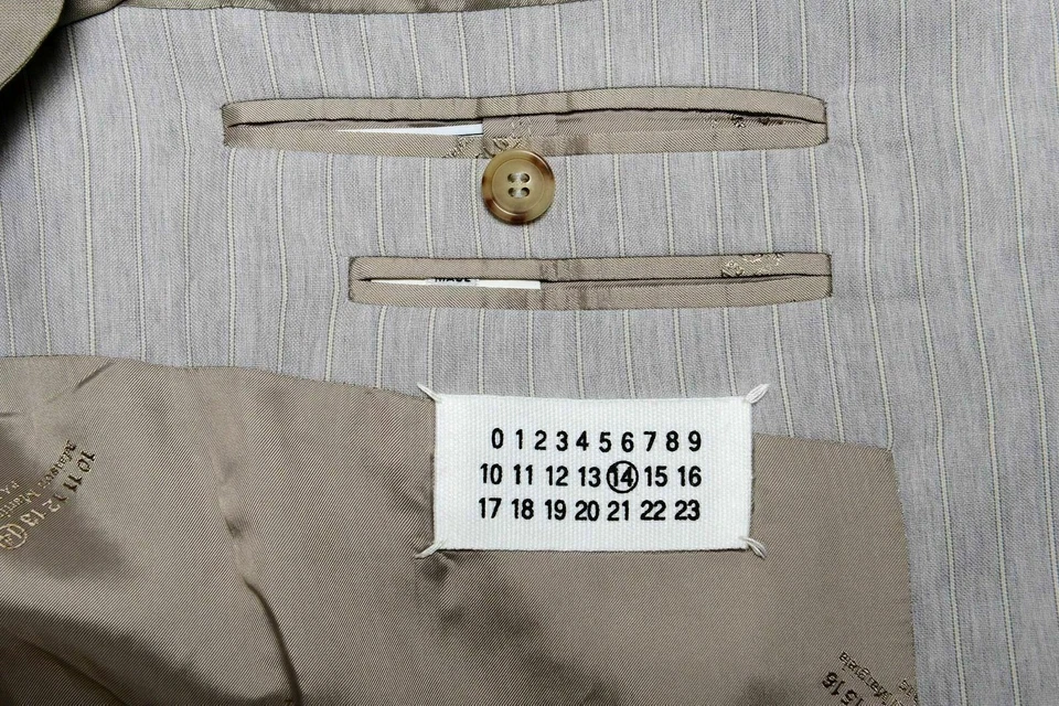 Blazer Abrigo Deportivo Maison Martin Margiela Para Hombre Rayas 100% Lana EE. UU. 38 IT 48 Foto 4 de 4