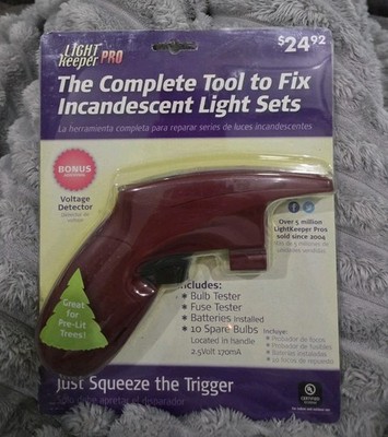 LIGHT keeper PRO Incandescent Light Set Repair Tool Kit w/ Voltage Detector. NEW