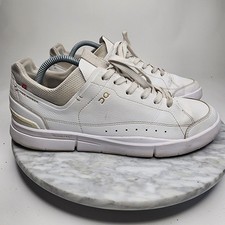 On Cloud The Roger Centre White Gum Leather Shoes Mens Size 10.5 48.99438