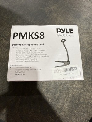 Pyle Desktop Microphone Stand PMKS8 8.2 Gooseneck , OPEN BOX