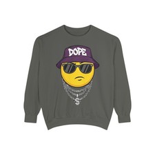 Hip Hop Smiley Face with Purple Bucket Hat and Chain Logo Three Colors