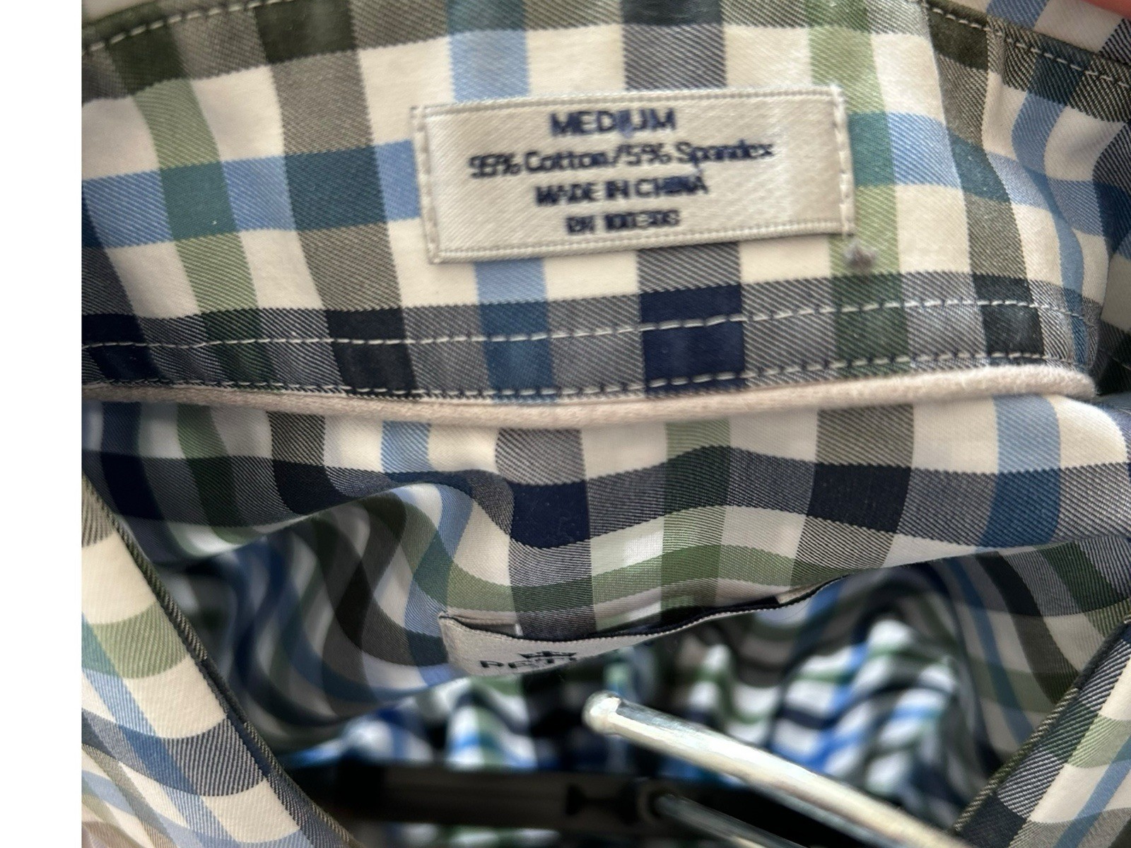 Peter Millar Multi Gingham Checkered Button Down … - image 4