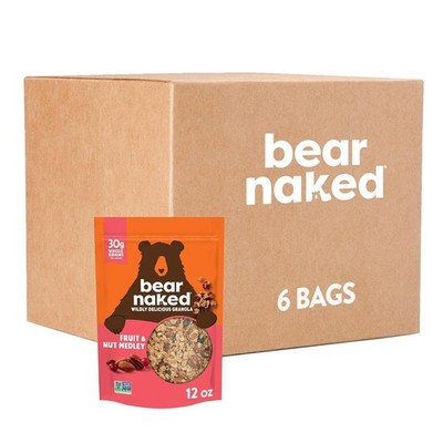 Bear Naked Granola Cereal, Whole Grain Granola, 12 Ounce (Pack of 6) 