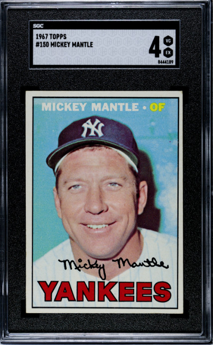 1967 Topps Mickey Mantle #150 SGC 4 VG-EX Yankees HOF Strong Eye Appeal -NICE