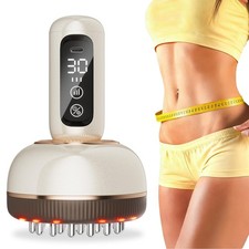 Lymphatic Drainage Massager, Handheld Cellulite Massage Tool with Red Light, ...