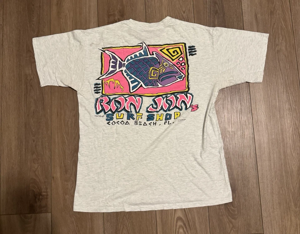 Camiseta Vintage 1986 Ron Jon Original Surf Shop Cocoa Beach Punto Único Talla L Foto 4 de 4