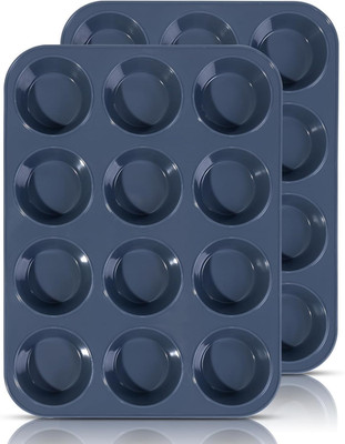 SUPER KITCHEN 2 Stück Große Muffinform Aus Silikon Für 12 Muffins, Antihaft Muff