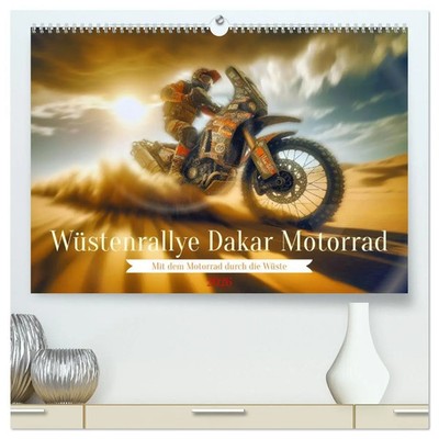 Wüstenrallye Dakar Motorrad (hochwertiger Premium Wandkalender 2026 DIN A2...