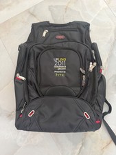 VINTAGE Black and Gray Laptop Backpack UPLINQ Qualcomm HTC Logo LIMITED EDITION
