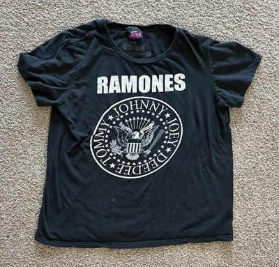Ramones 1234 Y2K  T-shirt Mens XL Black Seal Logo Punk Rock Graphic Band