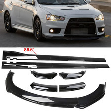 For Mitsubishi Lancer Front Bumper Lip Spoiler Splitter Body Kit Side Skirt For Mitsubishi Lancer Front Bumper Lip Spoiler Splitter Body Kit Side Skirt