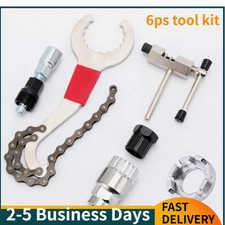 Bicycle Tool x6 Kits w/ 3-in-1 Cassette Remover Wrench Crank Puller Extractor