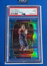 2021-22 Panini Select Luka Doncic /299 Light Blue Prizm PSA 9