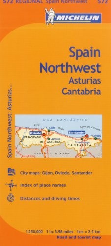 Michelin Spain Northwest, Asturias ... by Michelin Travel & Li Sheet map, folded
