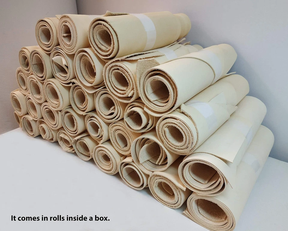 - Veg Tan Leather Pieces 3-4 Sq Feet - 1 LB large pieces and medium scraps | ... - Image 4 of 4