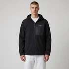 Dakine Mens Bonded Softshell Full Zip Jacket Size M Black Water-resistant Hooded