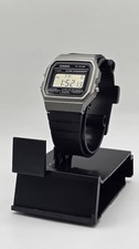 Casio F91WM-7A, 7 Year Battery Chronograph Watch, Black Resin Strap, Alarm, NEW