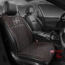 Beaded Car Seat Covers for Cars, Single Seat - Shouder Fixed Dark Burgundy