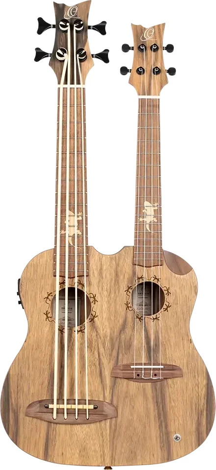 Custom Built Series Double Neck Tenor Acoustic-Electric Ukulele and Uke-Bass ... - Image 2 of 4
