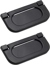 Yoohey 2 Pack Modern Flush Ring Pull Mount Door Handle 2.5 Black 
