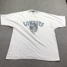 Dallas Cowboys Shirt Mens XL White NFL Football Reebok Helmet Graphic Tee