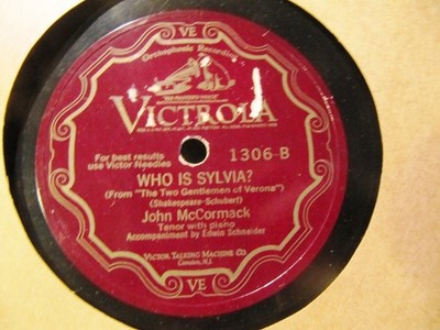 1927 John McCormack LAURI KENNEDY Cello None but the lonely heart WHO IS SYLVIA 