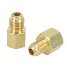 2Pcs Brass Refrigeration Adapter Durable Vacuum Pump Connector For AC Systems