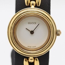 Gucci 11/12.2 QZ White Dial Women's Wristwatch Analog Quartz Changeable Bezel