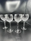 4 Waterford Crystal Kildare Wine Hocks Glasses 7.5"  EUC Vintage Plain Base