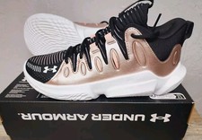 New *No Lid* Womens Under Armour Flow Breakthru Basketball Shoes ROSE GOLD 9.5