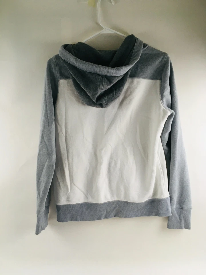 Женская куртка с капюшоном Tek Gear размер Large серая и белая на молнии хлопок полиэстер - Изображение 2 из 4