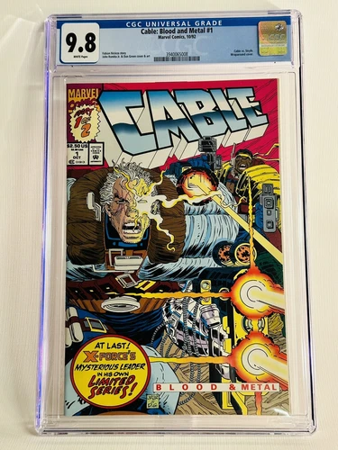 Cable 1 *  1992 * Blood and Metal * ROMITA * SCARCE NEWSSTAND * CGC 9.8