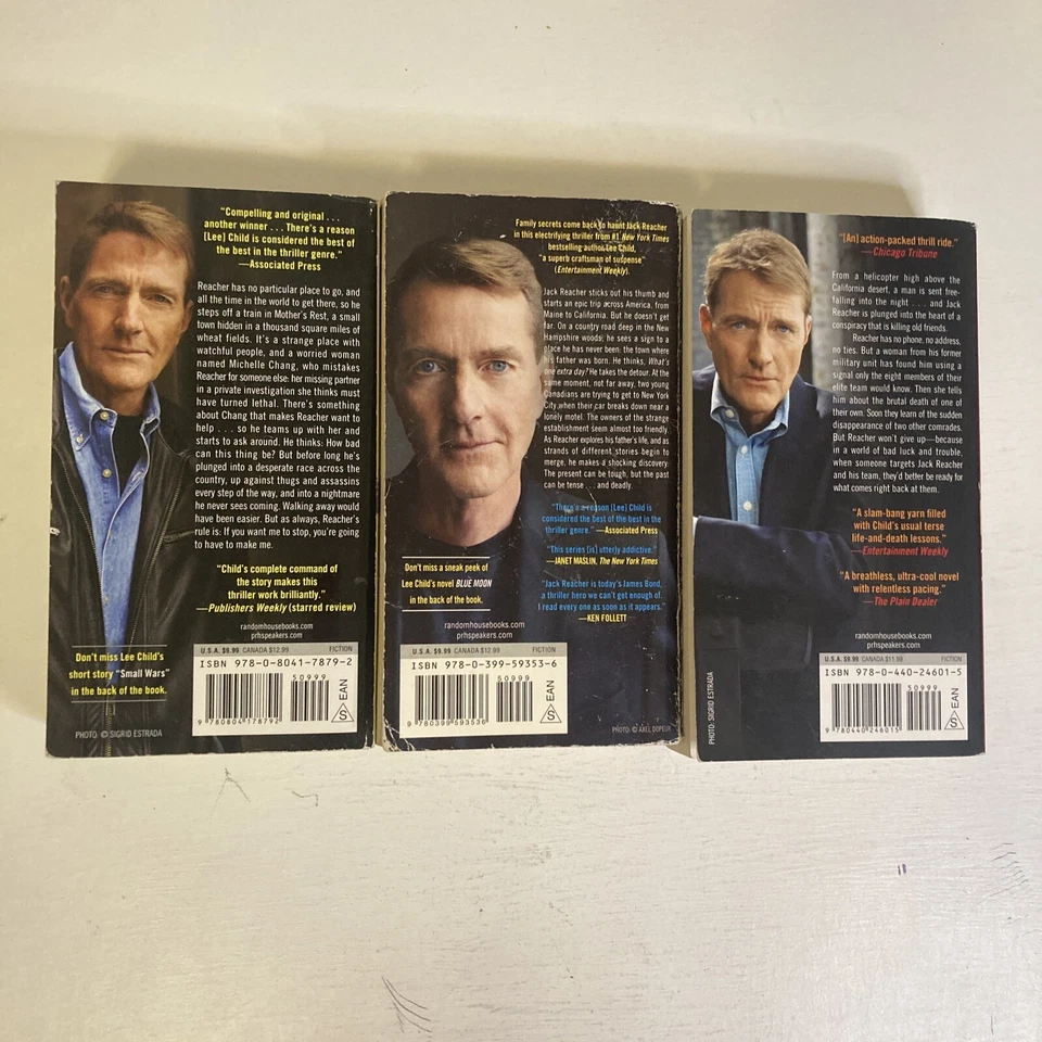 Lot Of 3 Jack Reacher Mass Market Paperback Books By Lee Child: Make Me, Past Te Foto 2 de 4
