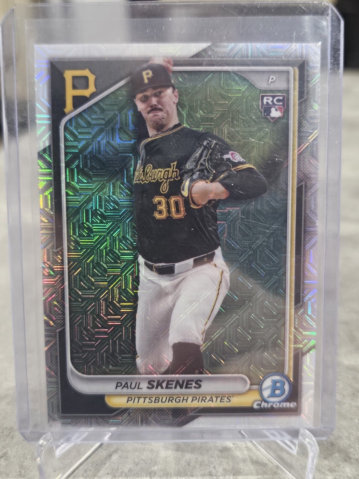 Paul Skenes 2024 Bowman Chrome Mega Baseball #31 MOJO Rookie Card RC Pirates