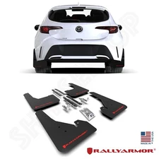 Rally Armor UR Black Mud Flaps w/ Red Logo for 2019-2025 Corolla Hatchback