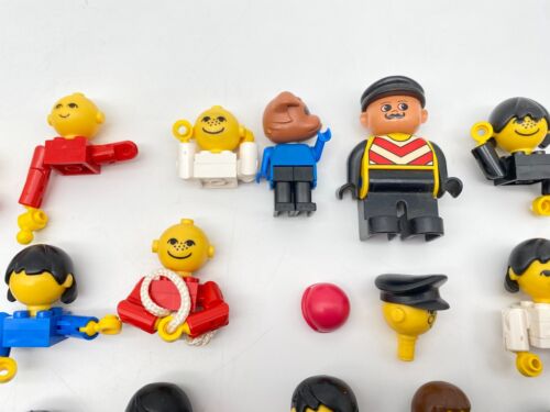 KONVOLUT LEGO DUPLO MINIFIGUR BASIC GROßKOPF FABULAND 55 TEILE 70ER 80ER - Bild 3 von 12