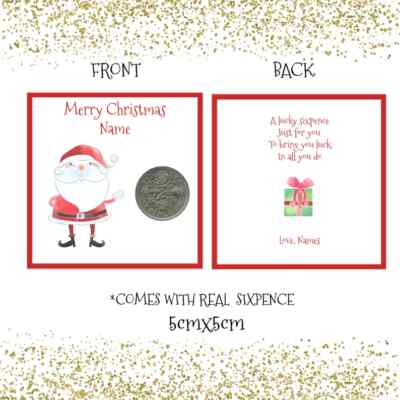 Personalisiertes Lucky Sixpence Weihnachts-Token-Geschenk - Stilwahl