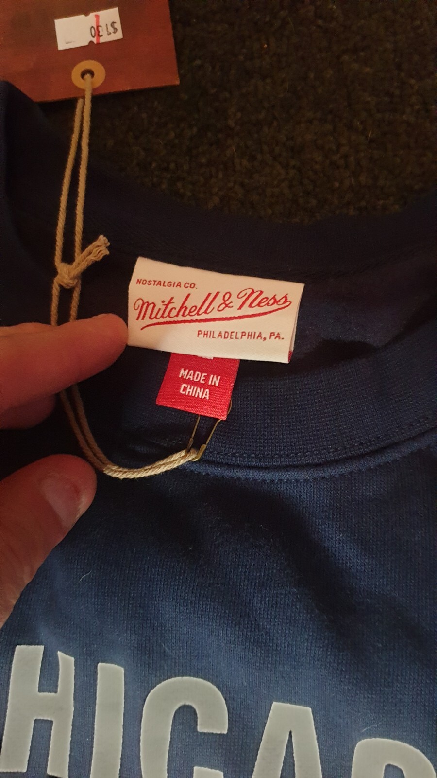 Mitchell & Ness Rare Chicago Bears ThrowBacks Embroided Jumper/hoody Size Mens L image 5