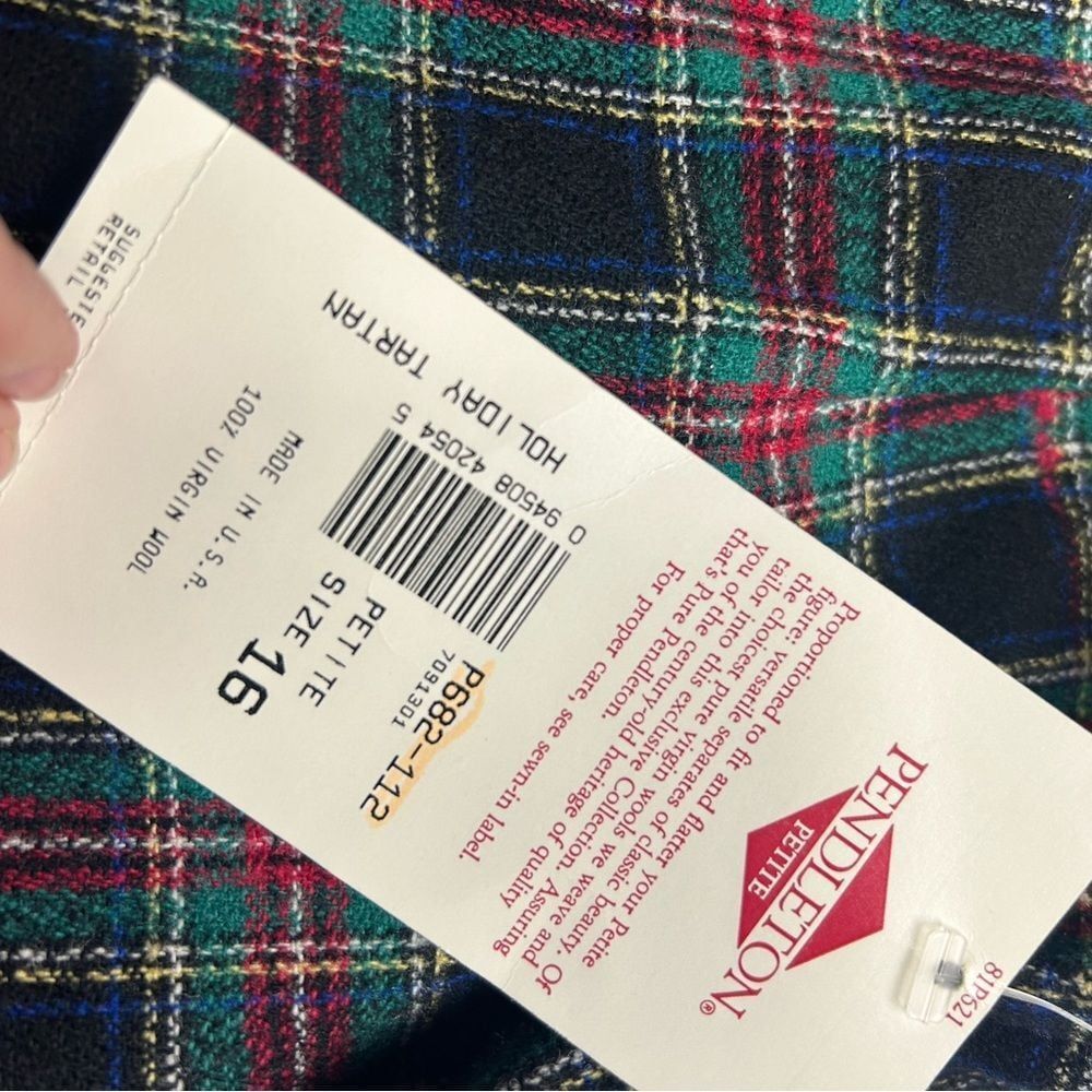 Pendleton vtg authentic black stewart tartan skirt - image 4