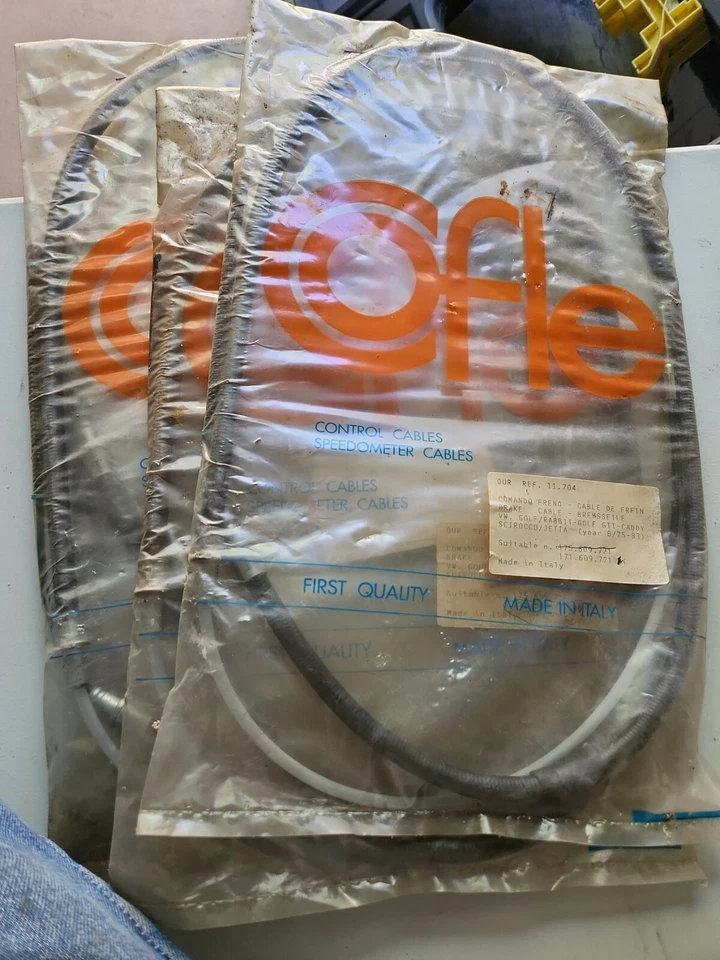 Новый из старых запасов тормозной трос подходит для Volkswagen Cabriolet Jetta Rabbit Scirocco #171.609.721C. - Изображение 2 из 2