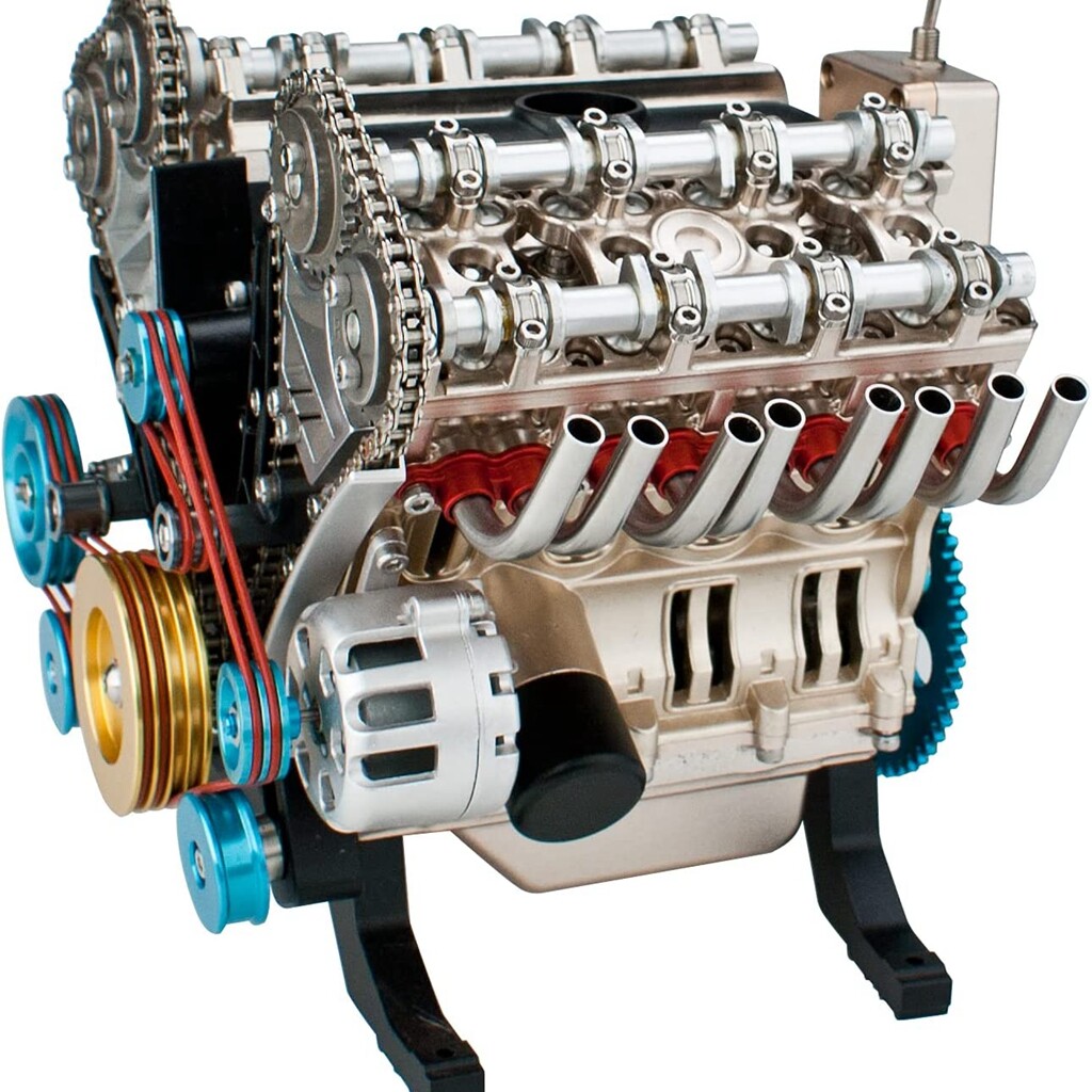 V8エンジンミニチュア　DM118　TECHING　lMachinery V8 ENGINE (DM118)-TECHING