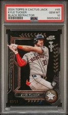 2024 Topps Chrome Cactus Jack #45 Kyle Tucker Black Refractor /10 PSA 10
