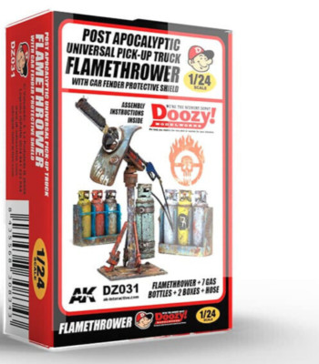 Doozy 1/24 Post-Apocalyptic Universal PickUp Truck Flamethrower Model Set #DZ031
