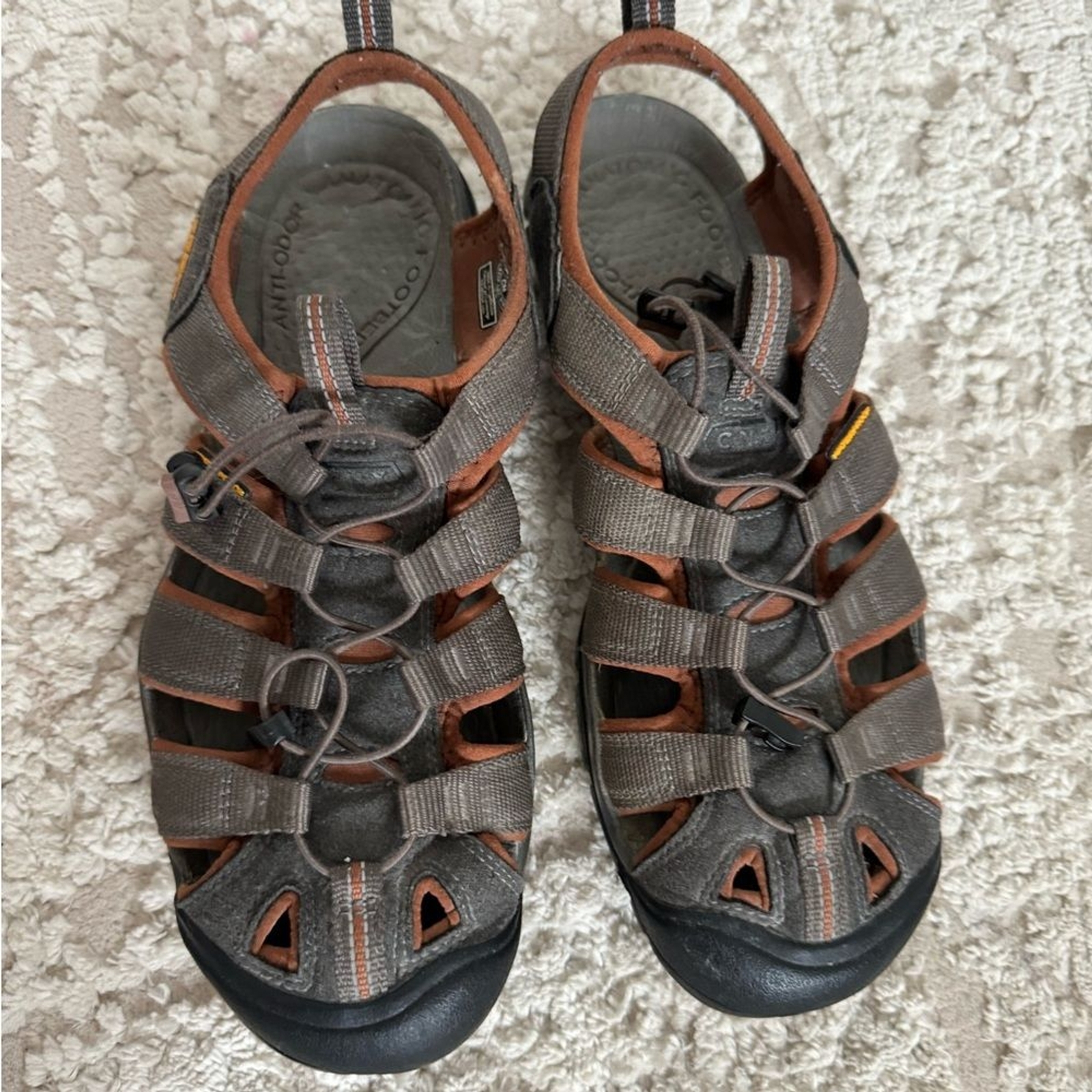 Scarpe sandali da trekking KEEN da uomo marroni impermeabili taglia 10 5